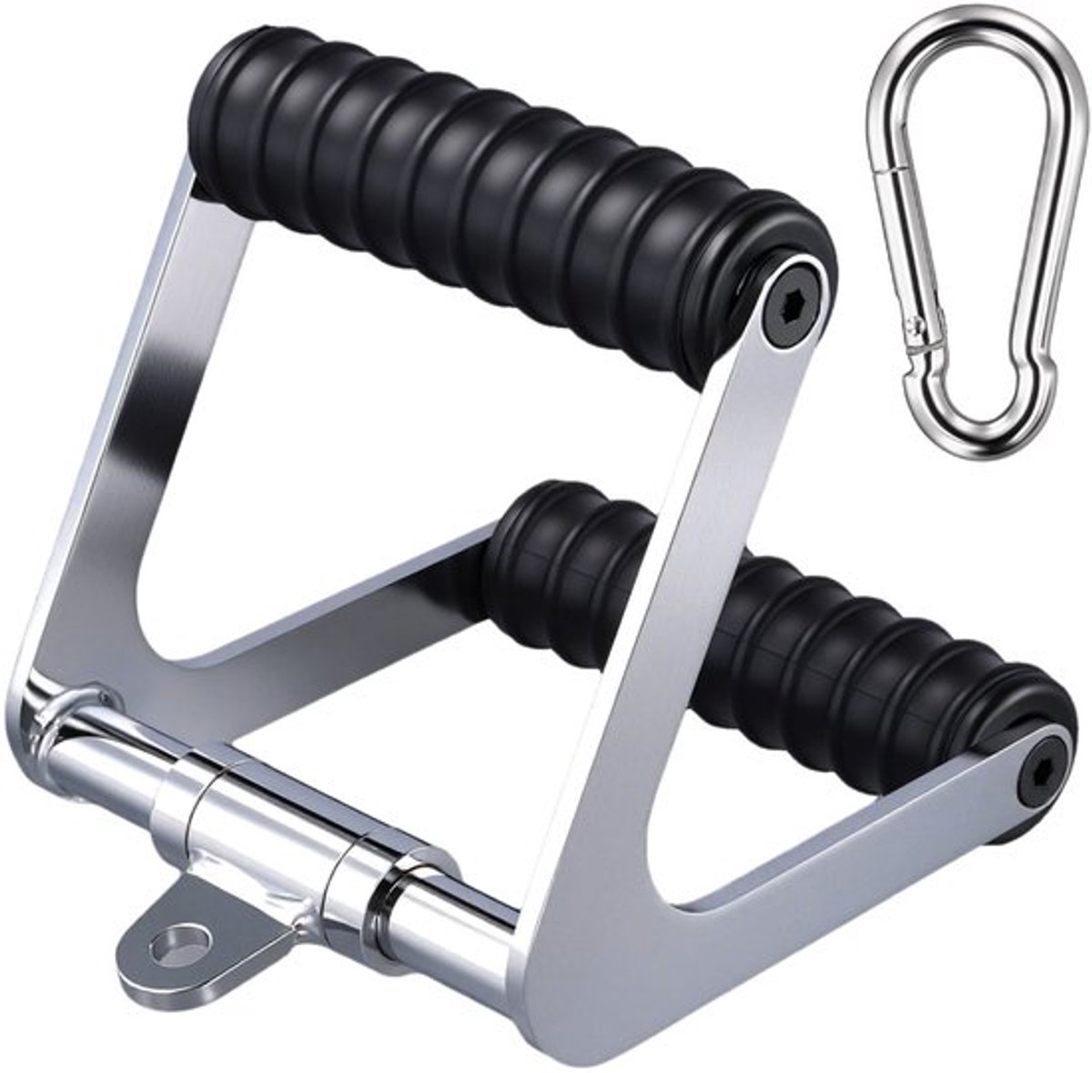 Roeigreep Antislip - T-Bar Handvat - Dubbele D Greep - Staal/TPE - 14 x 14 x 17 cm - Ergonomisch Ontwerp - Trekgreep