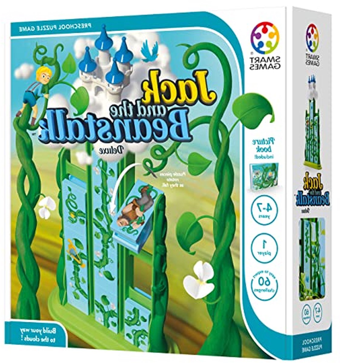 Jack en de Bonenstaak - 3D Puzzel - Kinderen Leren - Draaiende Puzzelstukjes - 29 x 29 x 7.5 cm