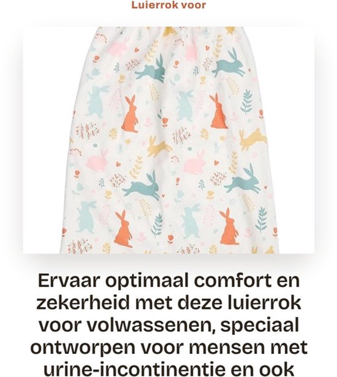Luierrok Lekvrij - Incontinentiebroekjes - Wasbaar - Ademend - Comfortabel - Geschikt voor ouderen en huisdieren - Incontinentiebroek
