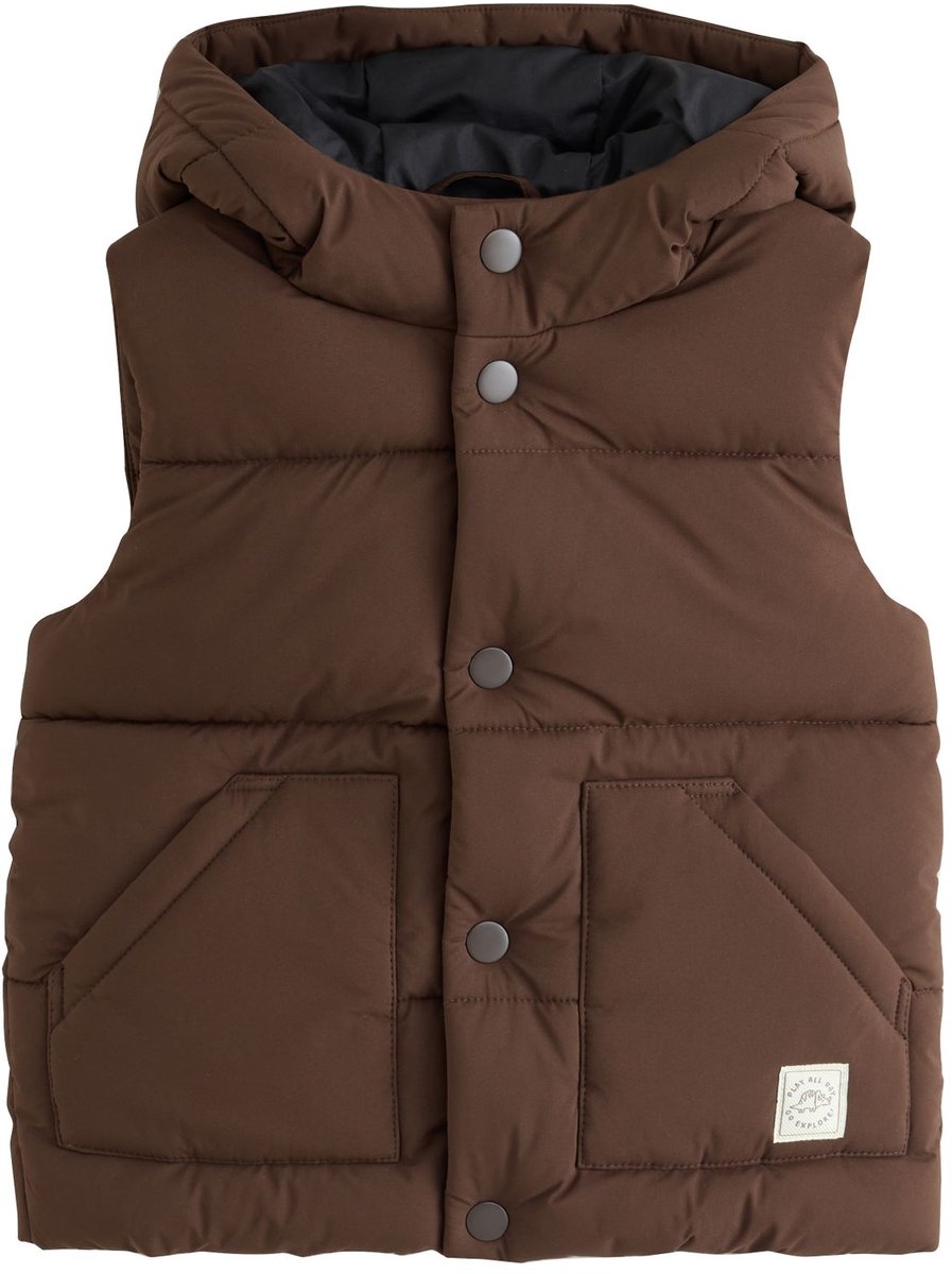 Gilet met capuchon Bruin