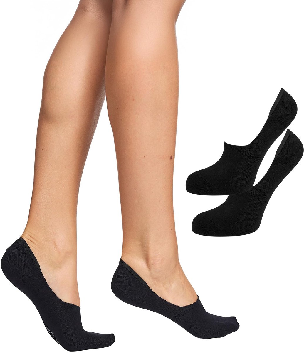 Dailygoods - Bambus Füssling - 2er Pack Dames Kaum Sichtbar