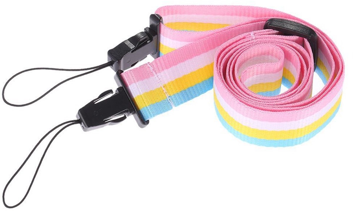 Dailygoods - LED Camera Schouderband - Regenboog Kleur Canvas voor Kleine Camera's