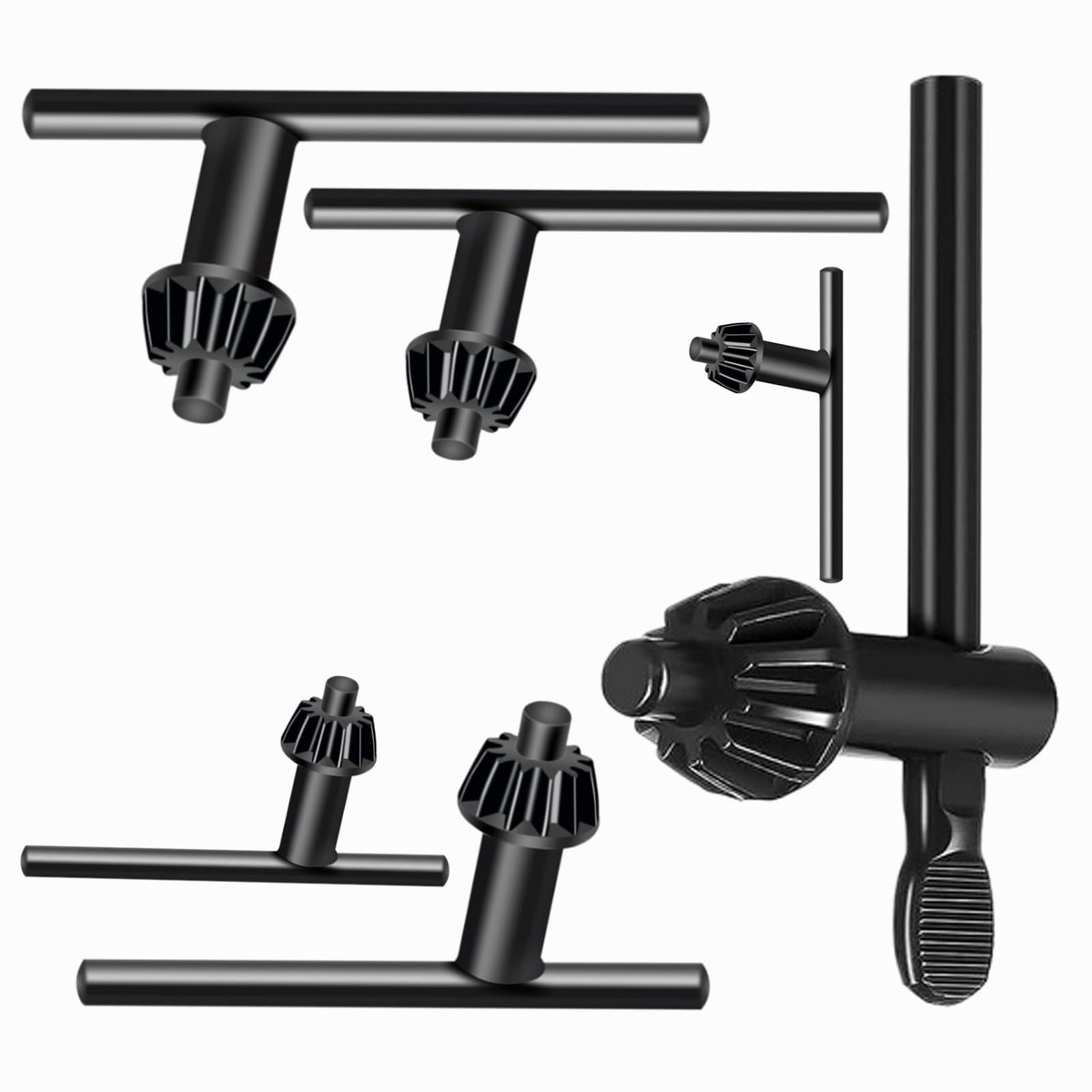 Dailygoods- Boorkopsleutelset 6 Stuks - Universele Handboorsleutel - Stalen Boren - Chuck Key - Geschikt voor 4mm/6mm/10mm/13mm/16mm/20mm - Duurzaam en Antislip - Boorkop
