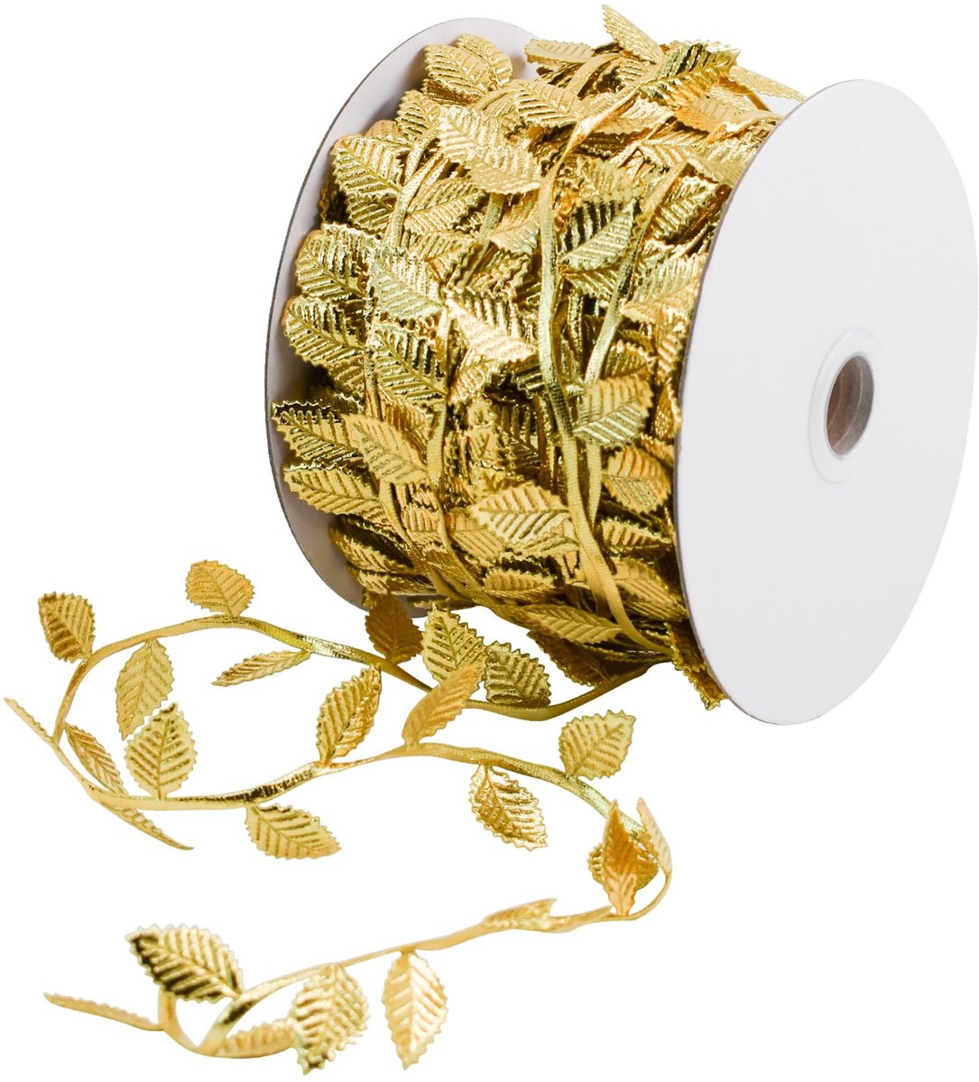 Dailygoods - Bladlint Gouden Bladeren Trim voor Decoratie - 30 Yards Kunstmatige Bladeren