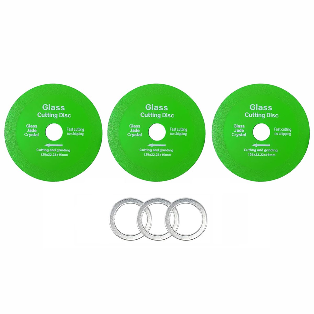 Dailygoods - Diamantglazen Doorslijpschijf - 3 Stuks voor Haakse Slijper 125 mm