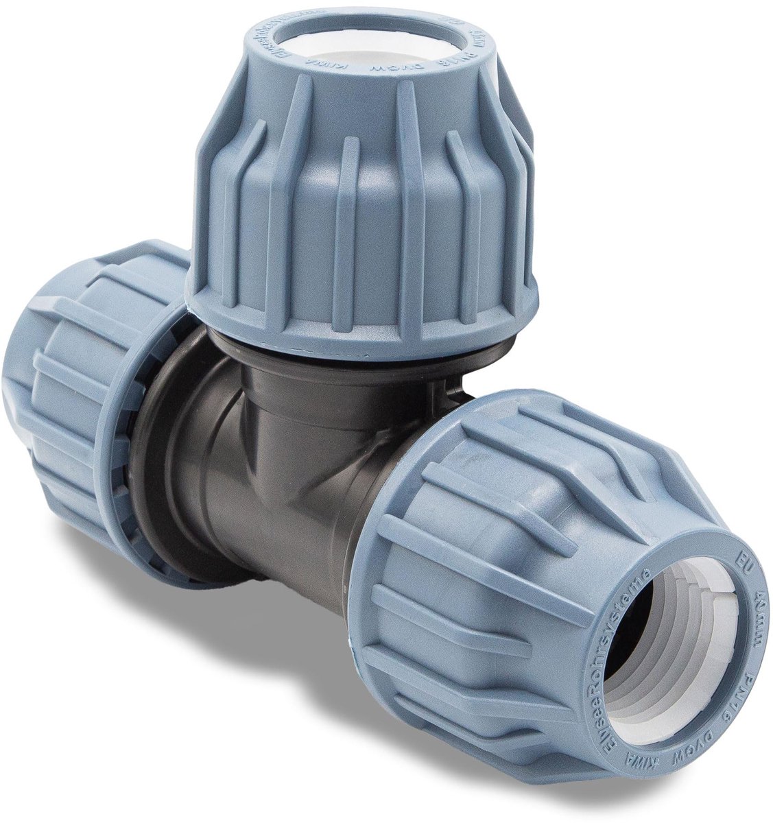 Dailygoods - PP T-stuk 40 mm - 3-Weg Knelkoppeling voor PE/tyleen Buis voor Tuinirrigatie