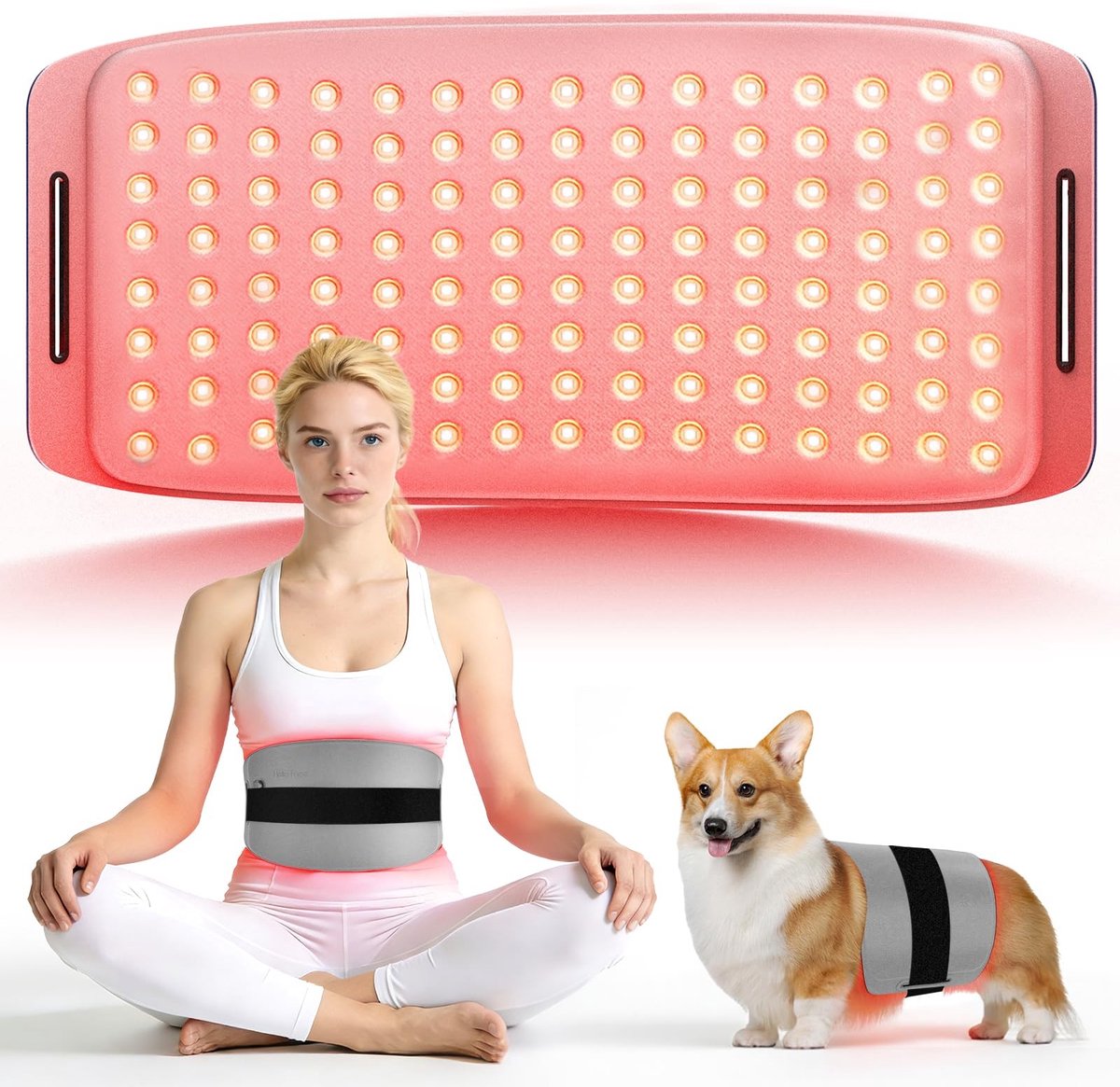 Dailygoods- Lichttherapie Riem - Professionele Lichttherapie voor het Lichaam - 120 LED-beads - Infrarood Paneel - Spierpijnverlichting - Huidvriendelijke Stof - Therapiekussen
