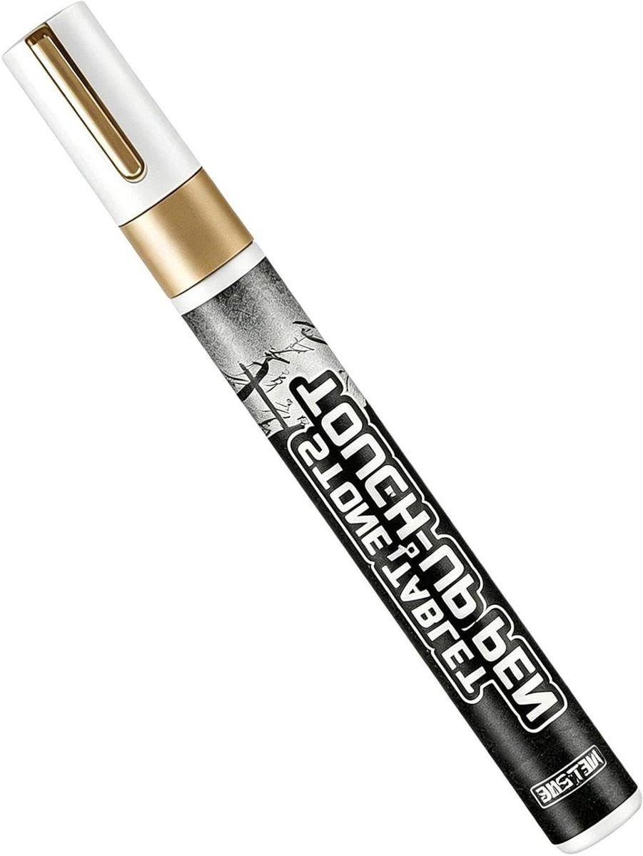 Steen Verfstift - Marker Inscripties - Grafsteen Herstellen - Weerbestendig Gereedschap - 14 cm Lengte - Goud