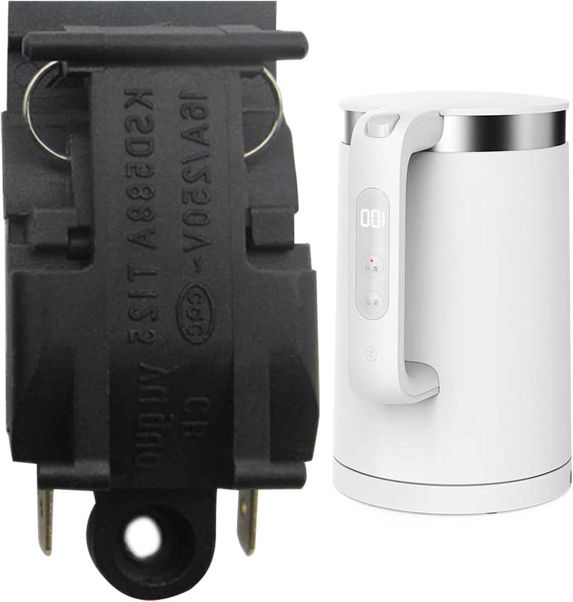 Thermostaatknop - Stoomknop Reserveonderdeel - Water Koken - Real-time Temperatuurbewaking - 13A/16A - Zwart