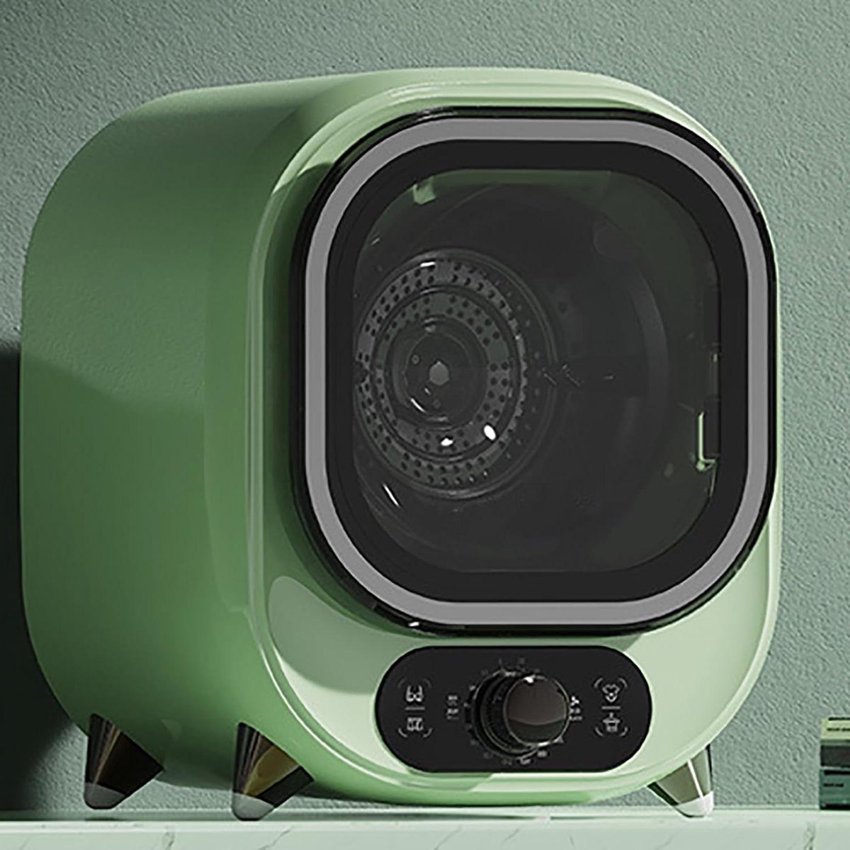 Draagbare Condensdroger Mini Wasdroger Snel Kleding Drogen Compact Ontwerp 08 kg Capaciteit Groen