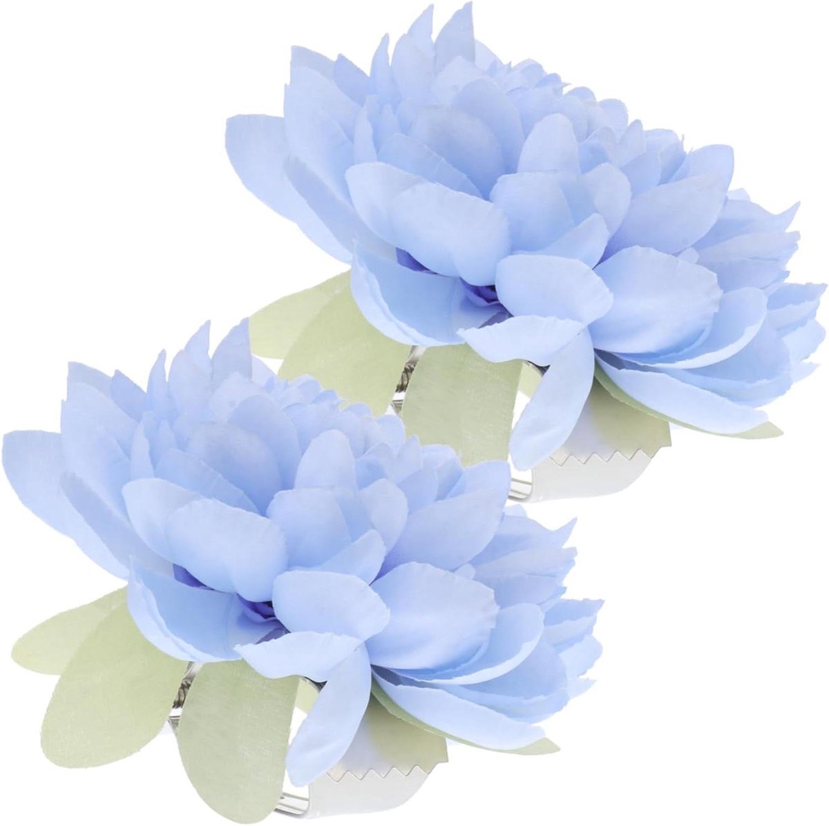 Bloemen Gordijn Clips - Bloem Decoratie Gordijn Accessoires - Gordijnen Versieren - Magnetische Sluiting - 10 cm - Hemelsblauw