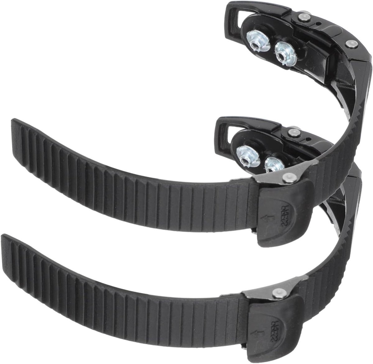 Skate Banden Set - Skate Onderdelen - Schoenen Vastzetten - Verstelbaar met Gesp - 25 cm - Zwart