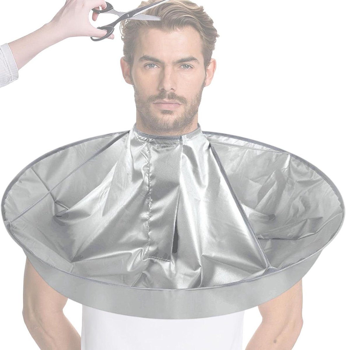 Kapmantel Kapsel - Haarkleed Cape - Thuis Kapper - Waterdicht Polyester - 60 cm Diameter - Zwart