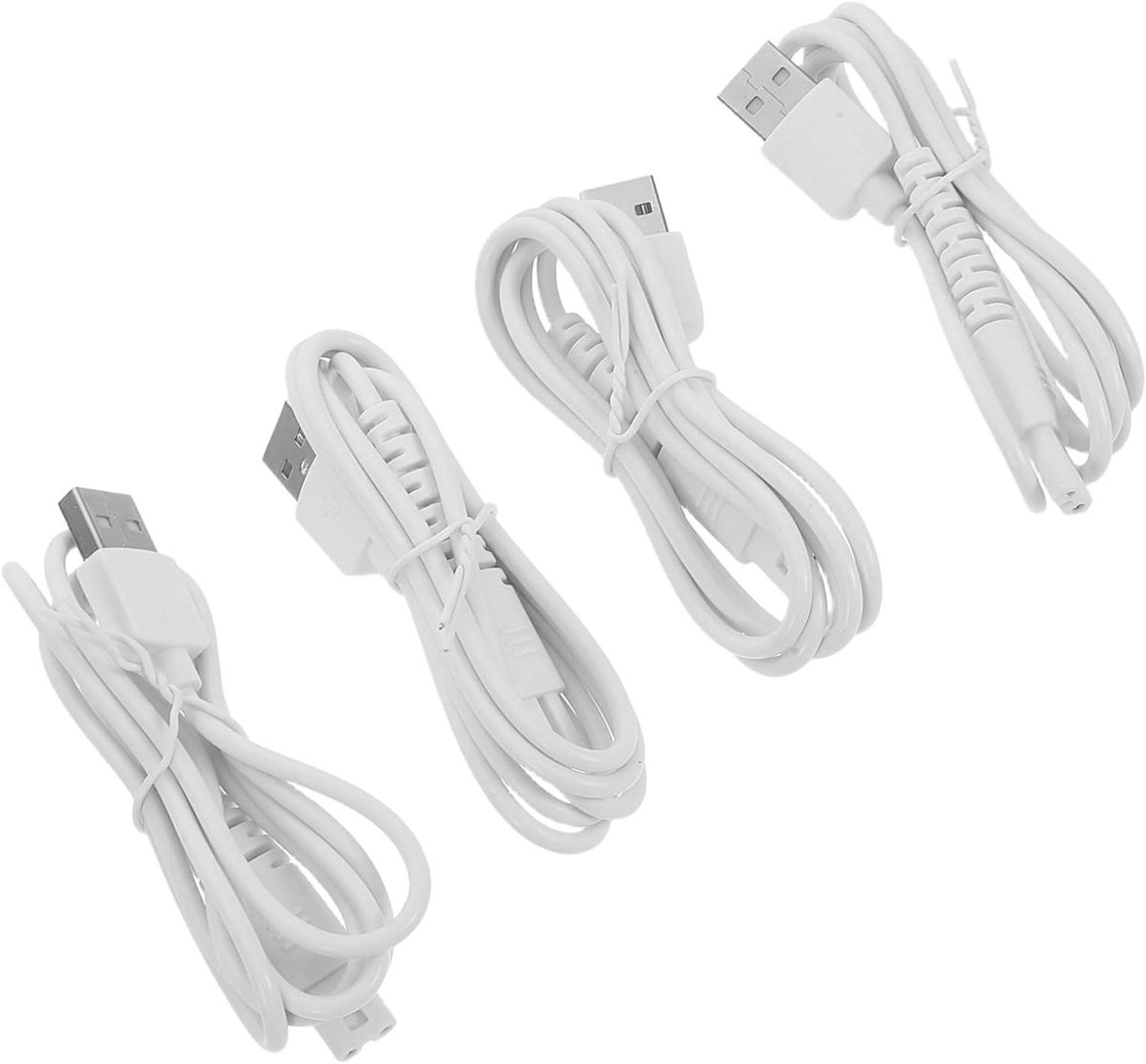Oplaadkabels Monddouche - Vervangingskabels USB - Mondhygiëne Bijhouden - Snelle Betrouwbare Oplader - 4 Stuks - Wit