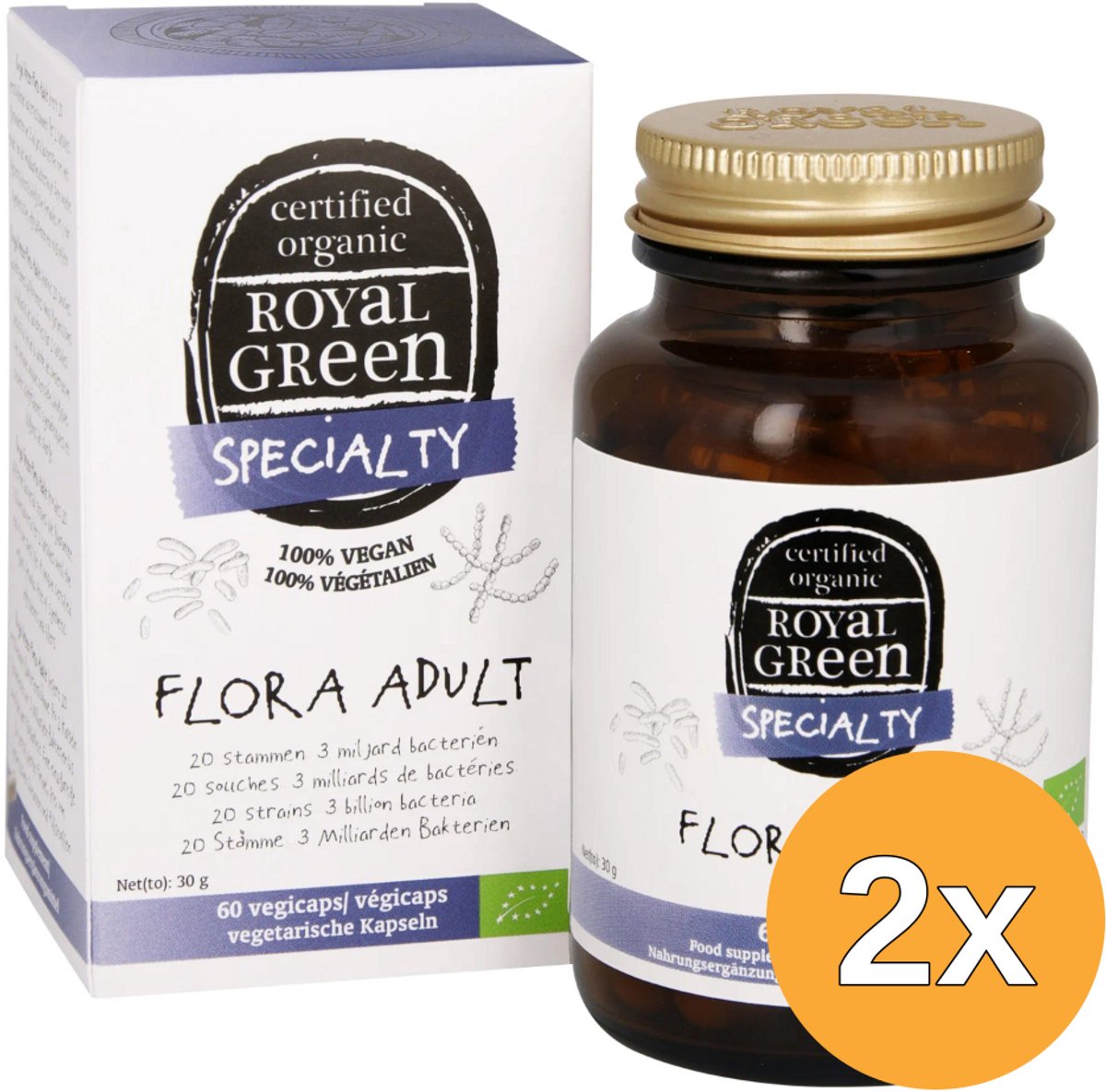 2x Royal Green Flora Adult Bio (60 vega capsules)