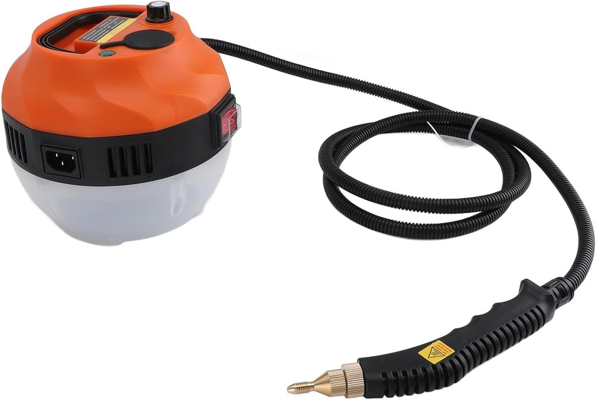 Draagbare Stoomreiniger - Hoge Druk Reiniger - Grondig Schoonmaken - Snelle Opwarming - 2500 Watt - Oranje Zwart