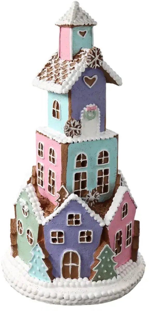 Mansion atmosphere Gingerbread huis met led 35cm