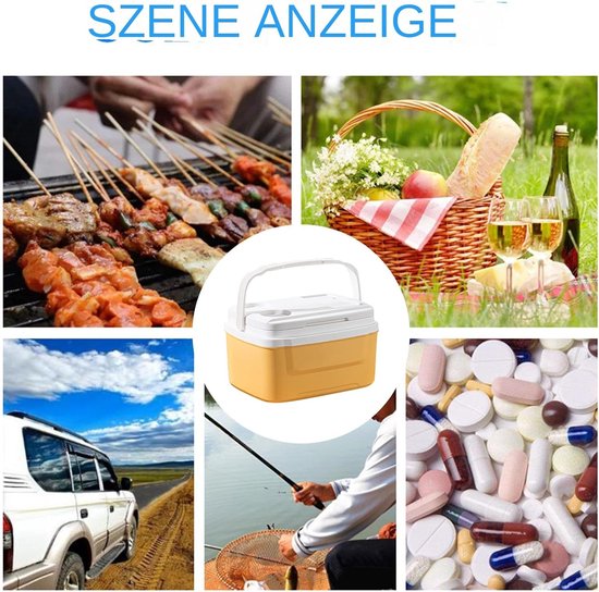 Isolatiebox - Koelbox - Buitenactiviteiten - Lichtgewicht ontwerp - 8 liter - Geel — afbeelding 5