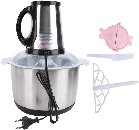 Keukenmachine - Voedselbereider - Eten Bereiden - Krachtige Koper Motor - 5L Kom - Zilver — afbeelding 2