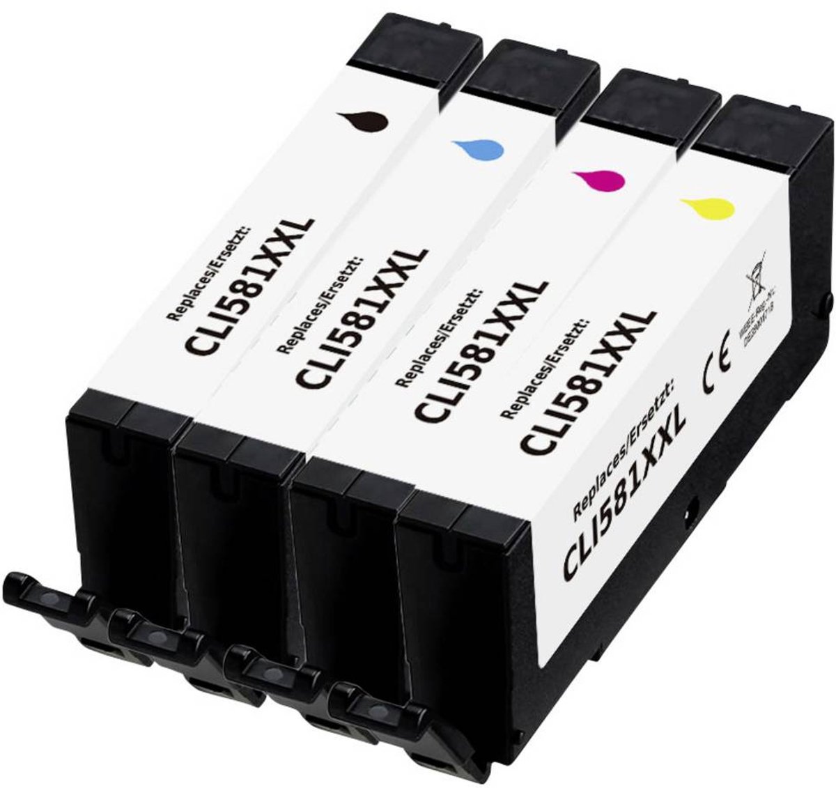 Renkforce Inktcartridge vervangt Canon CLI-581BK XXL, CLI-581C XXL, CLI-581M XXL, CLI-581Y XXL Compatibel RF-I-C-CLI581