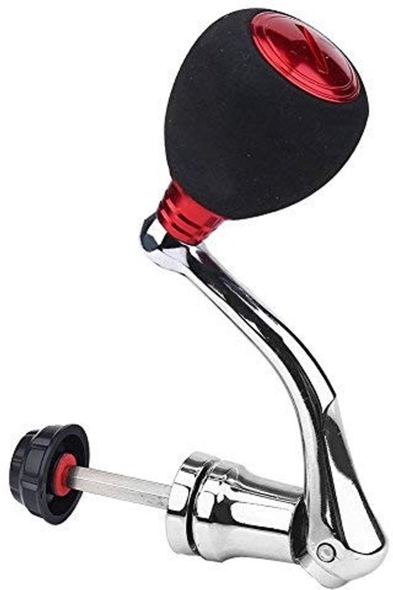 - Vervangingshandvat - Metaal - Sterk en duurzaam - Rood 2000 3000 - Grip voor vissers - Geschikt voor Spinning reels