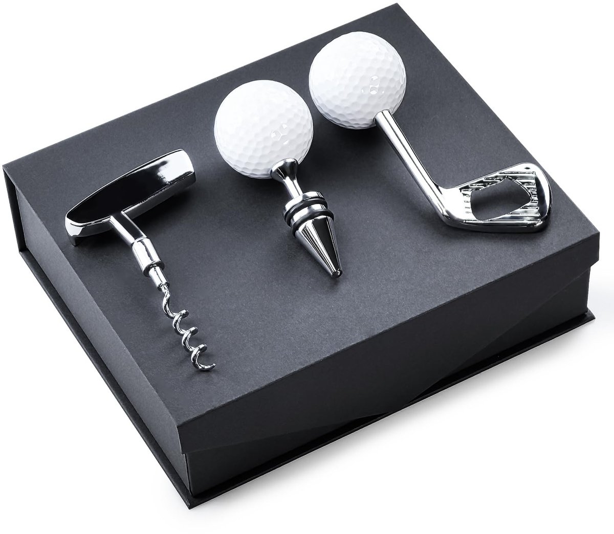 Dailygoods - 3 Delige Wijnopener Set met Golfvormige Kurkentrekker - Ideaal voor Feestjes en Cadeaus