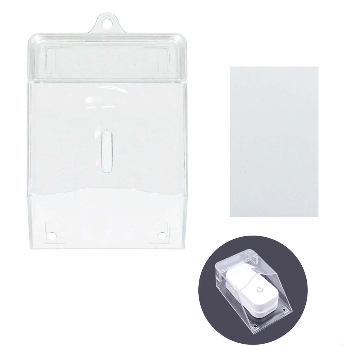Dailygoods - Weerbestendige Deurbelafdekking - Transparante Beschermhoes voor Deurbellen