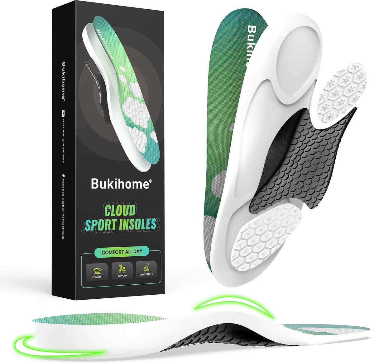 Dailygoods - Professionele Sportinlegzolen voor Hardlopen en Basketbal - L