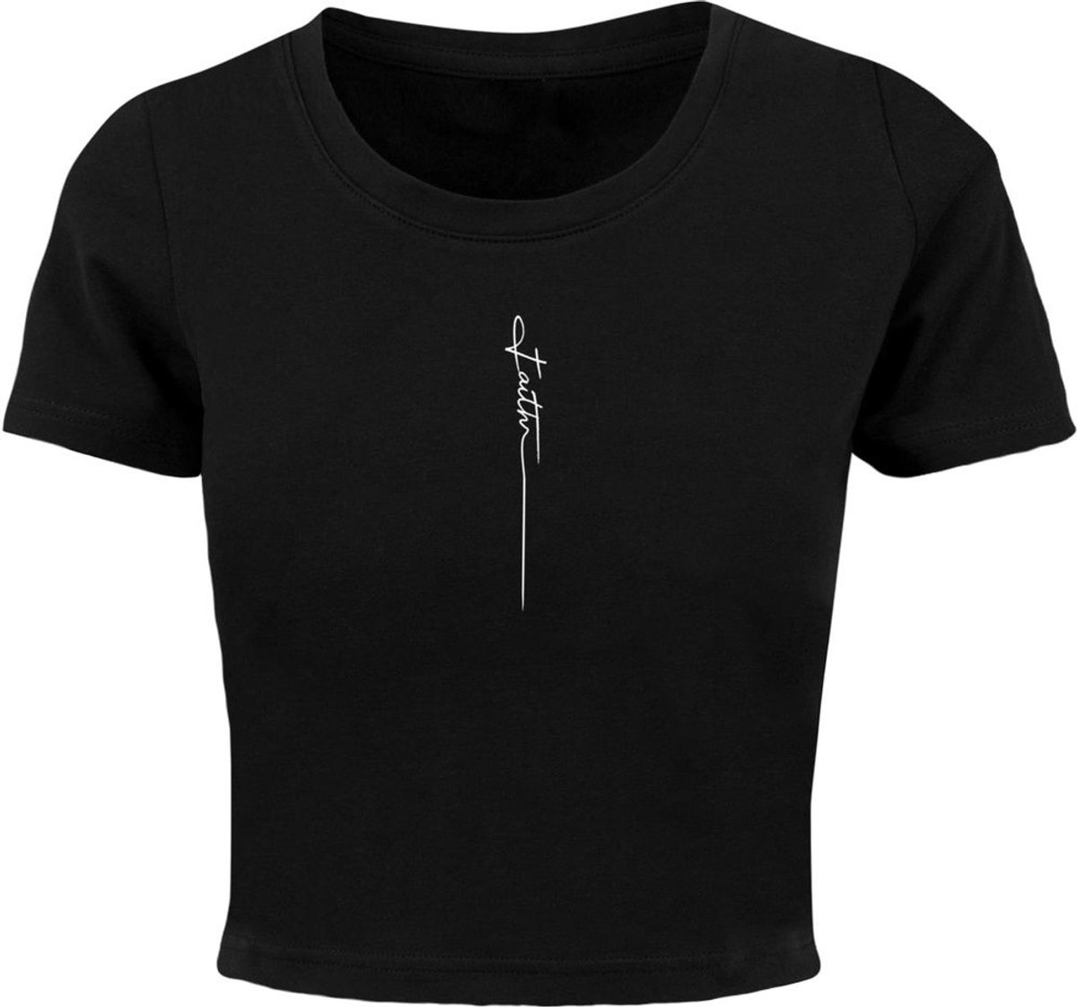 Merchcode Dames Ladies Faith Cropped T-shirt MP0007701