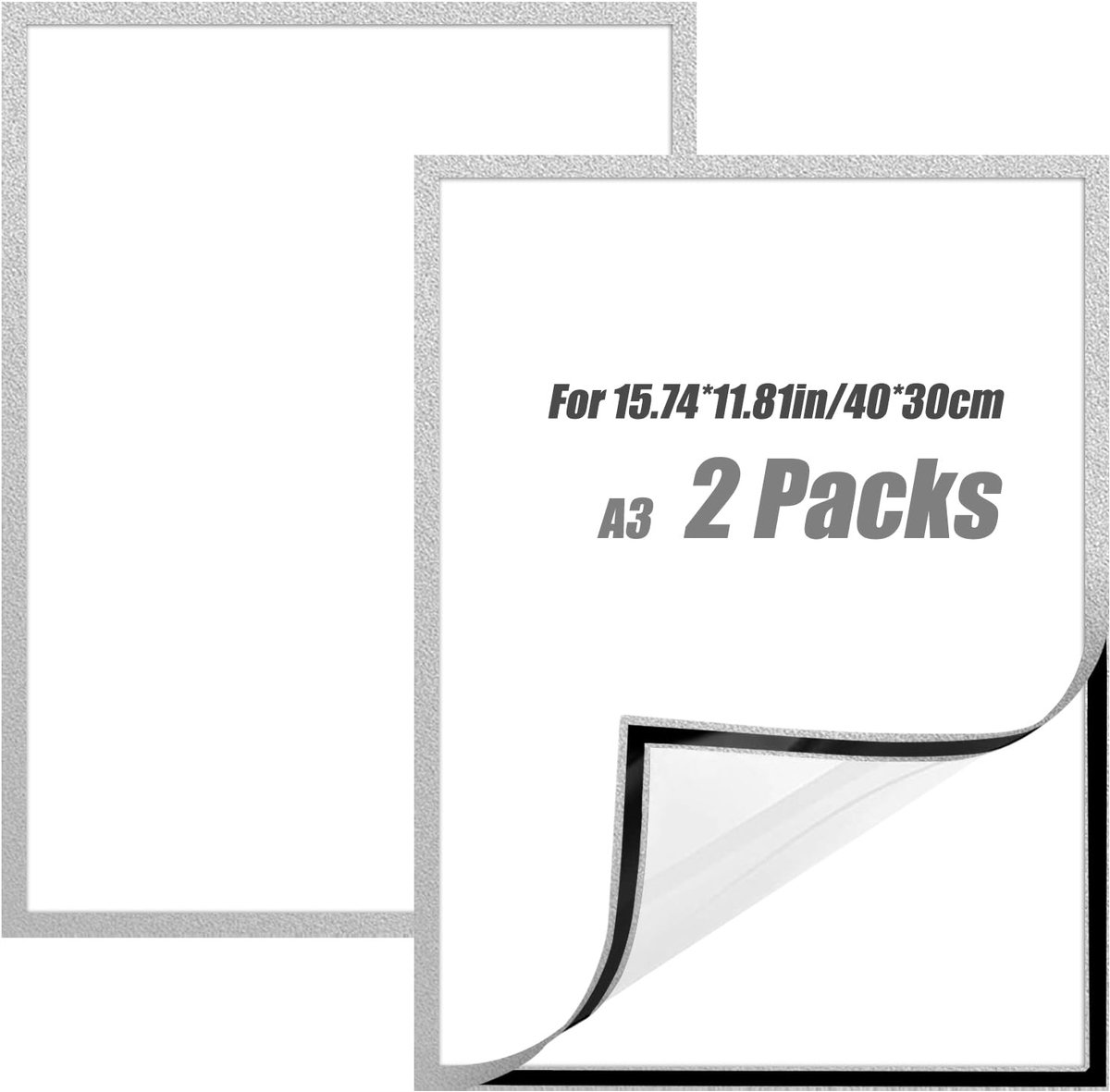 Dailygoods - Diamond Painting Frame Set - 2 Zelfklevende Magnetische Fotolijsten 40 x 30 cm