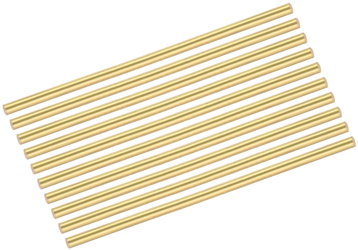 Dailygoods - 21 Stuks Messing Stangen - 2.5mm - Voor DIY Projecten