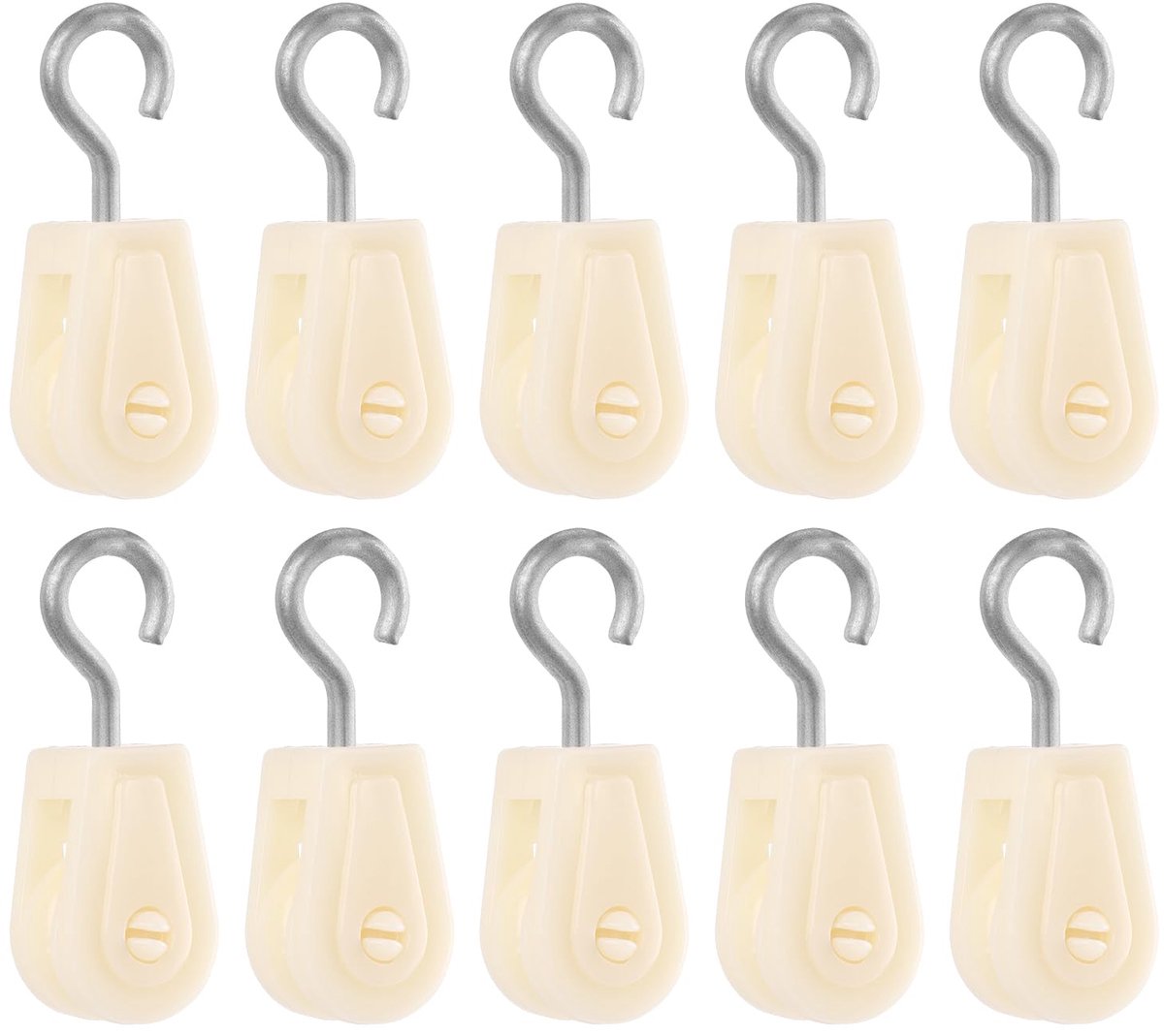 Dailygoods - 10 Stuks Mini Plastic Pulley - Lichtgewicht Nylon Pulley voor DIY Projecten