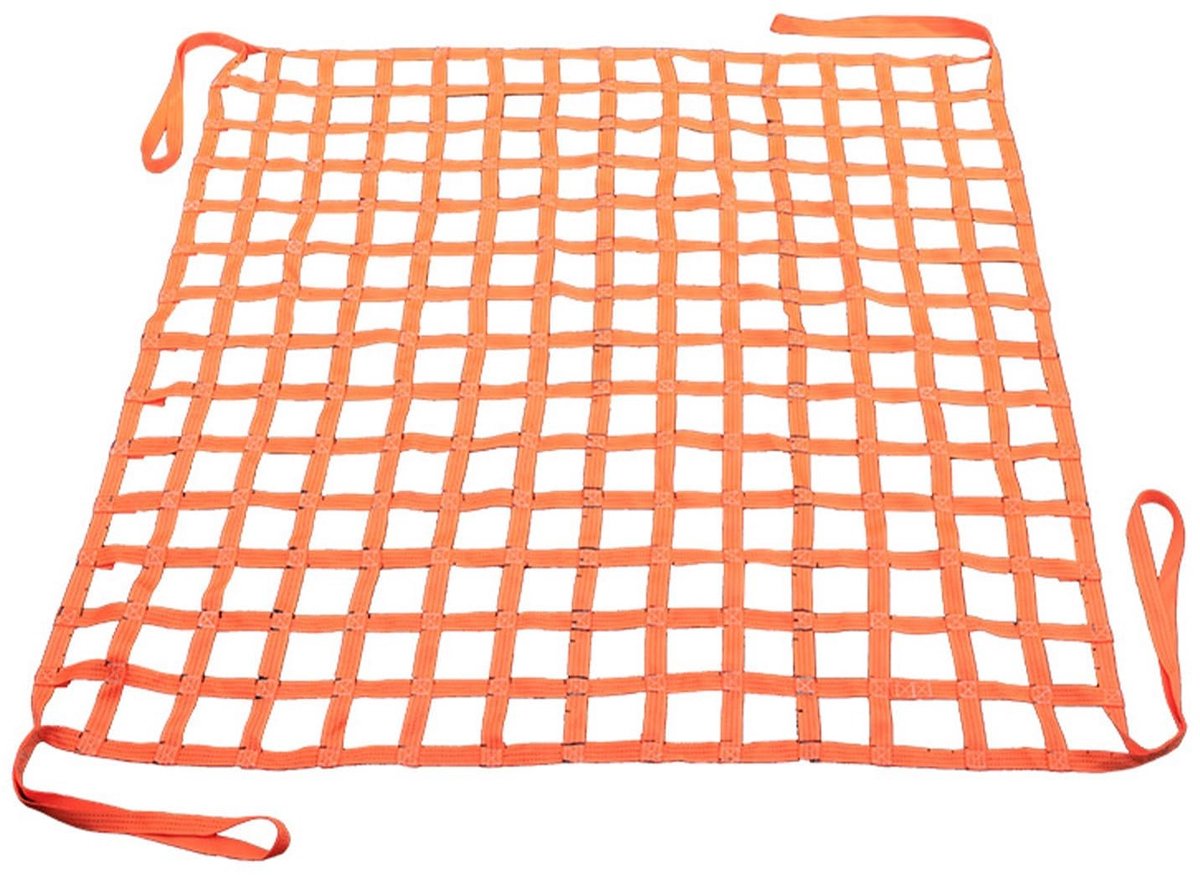 Dailygoods- Hijsnet 300 kg draagvermogen - Polyester constructie - Veiligheidsnet - Hoekriemen - Robuust - Geschikt voor bouw en transport - Transportnet