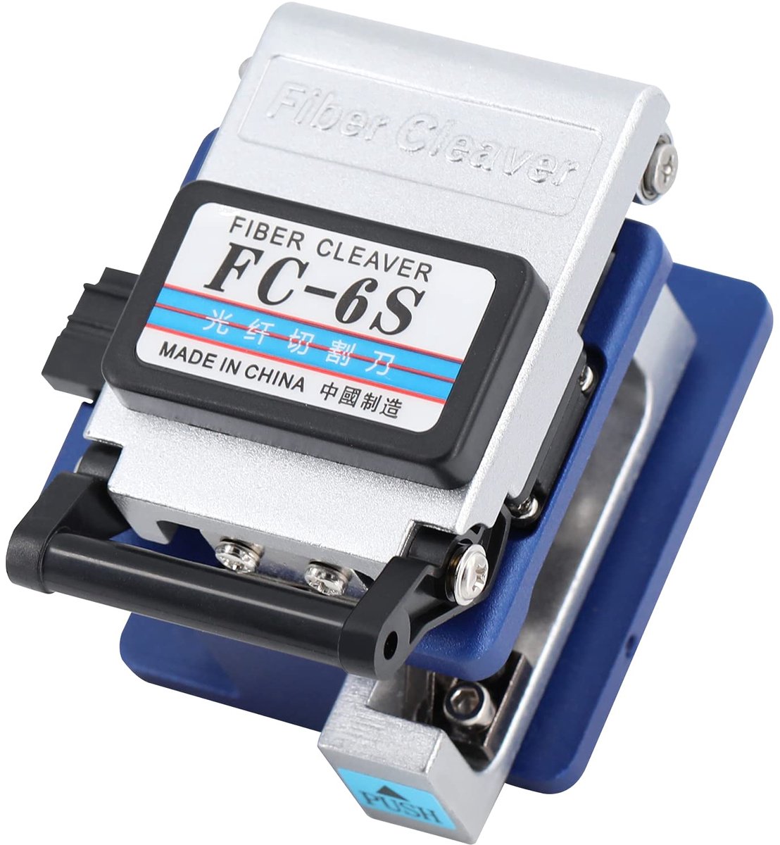 Dailygoods- Vezelcleaver Hoge Precisie - 36000 Splitsingen - 12 Positie Blade - Compact/Lichtgewicht - 250μm/900μm Coating - Metalen Materiaal - Vezelsnijder