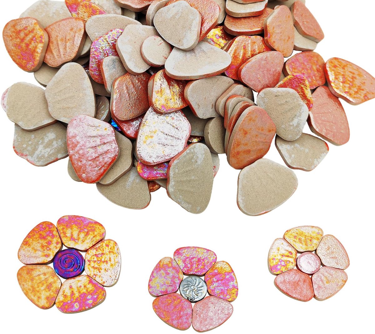 Dailygoods - 500g Iriserende Bloem Mozaïek Tegels - Creatieve DIY Decoratie