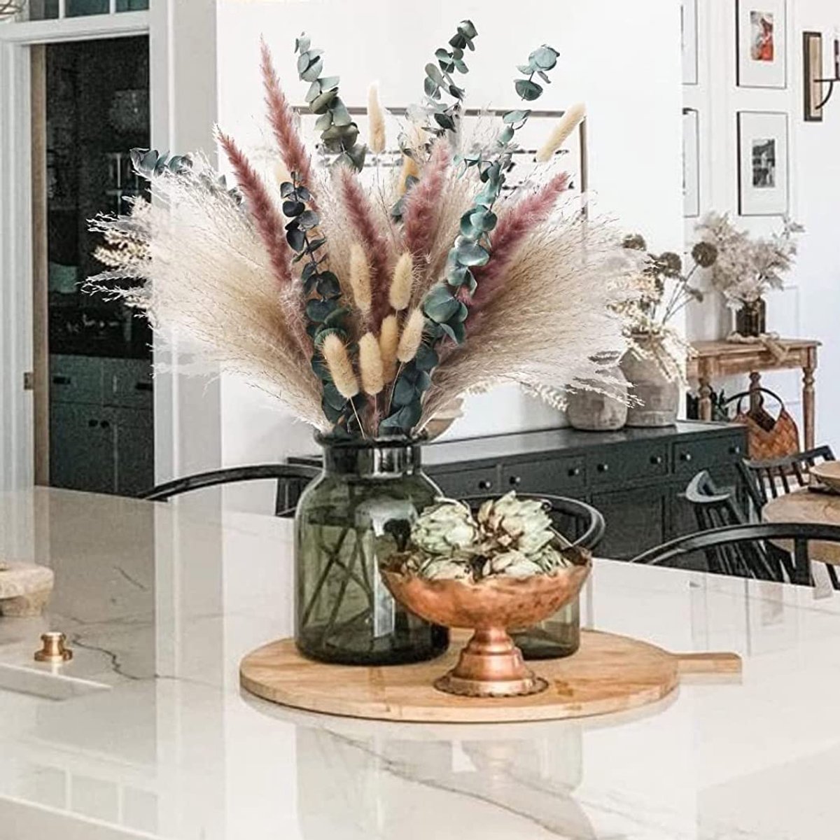 Dailygoods - 50 Stuks Pampas Gras Gedroogd - Boho Decoratie Boeket