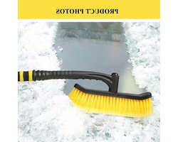 IJskrabber met Garde - Sneeuwborstel Ruitenkrabber - Auto Winterklaar Maken - Afneembaar 2-in-1 Ontwerp - 38 cm - Geel