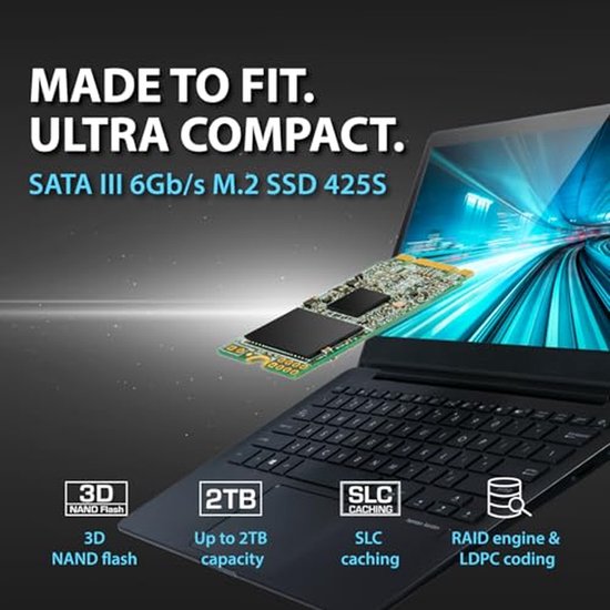 Interne SSD - Opslag Schijf - Laptop Upgrade - Compact Formaat - 1 TB - Zilver — afbeelding 2