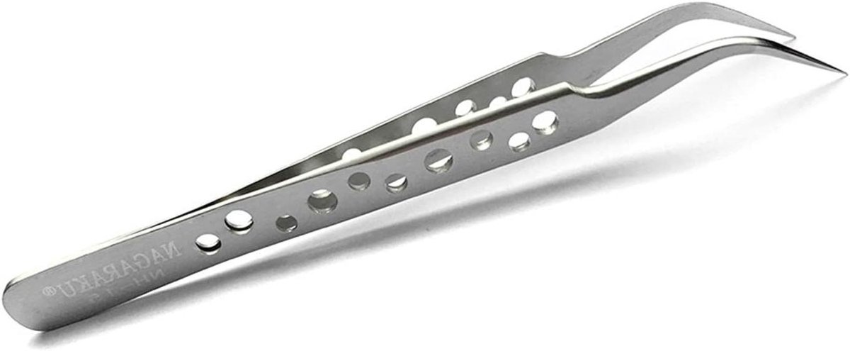 Precisie Pincet - Wimper Pincet - Gezichtsverzorging - Schuine Punten - 1 Gram - Zilver