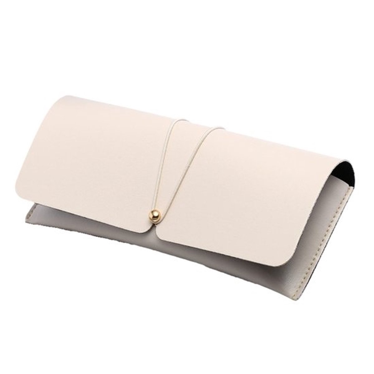CHENGZI Vrouwen Lenzenvloeistof Case Zachte Draagbare PU Lederen Bril Pouch Slim met Bril Doek & Bril Tas