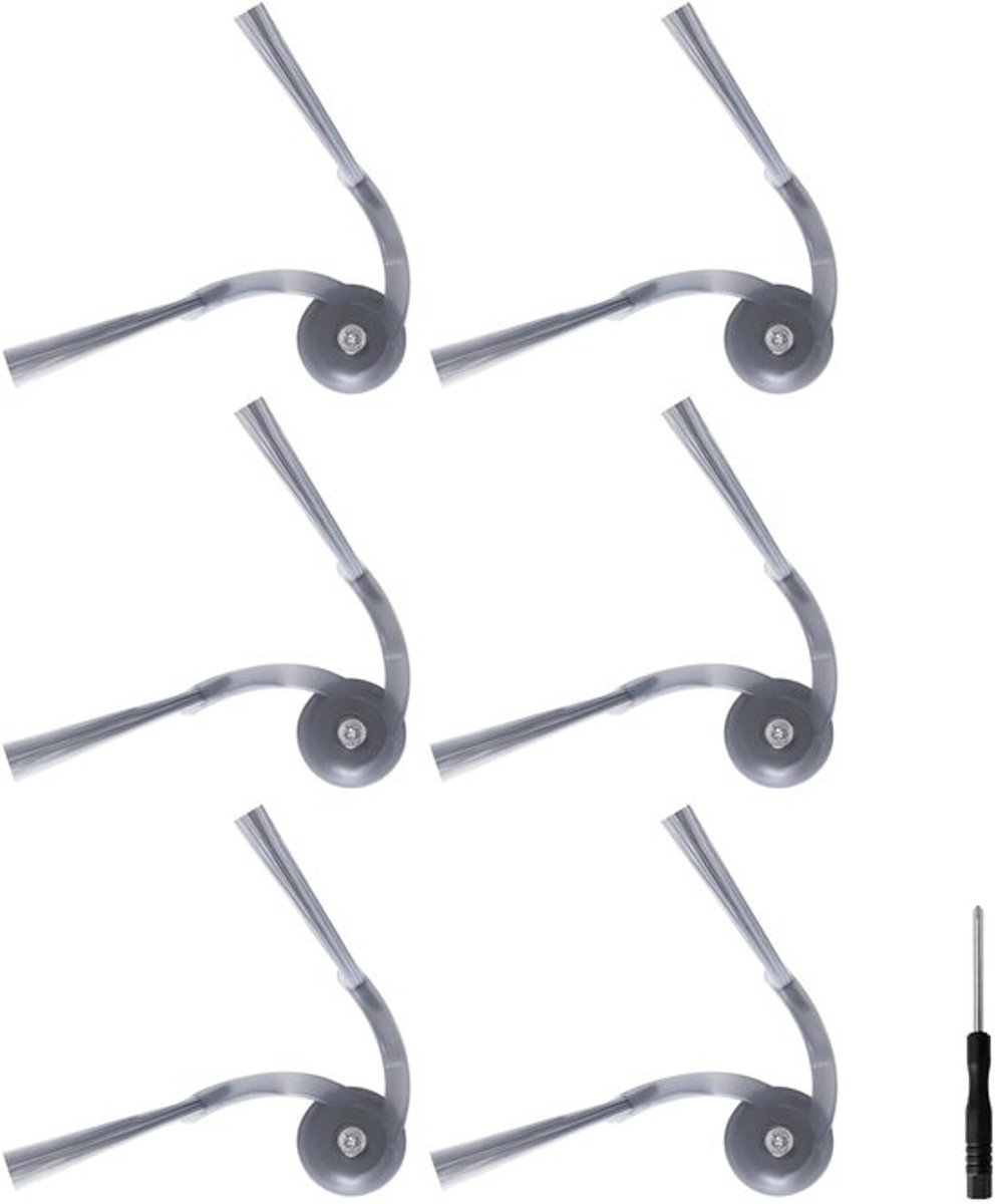 - Zijborstels - Accessoires voor Robotstofzuiger - Geschikt voor Roborock Q Revo Curv/Edge - Hoogwaardige Plastic Materialen - Efficiënt St..
