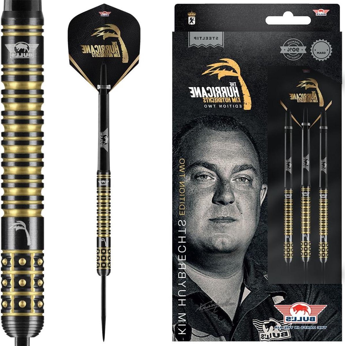 Wolfraam Darts - Dartpijlen Professioneel - Precisie Werpen - 90% Wolfraam Materiaal - 25 gram - Zwart Goud