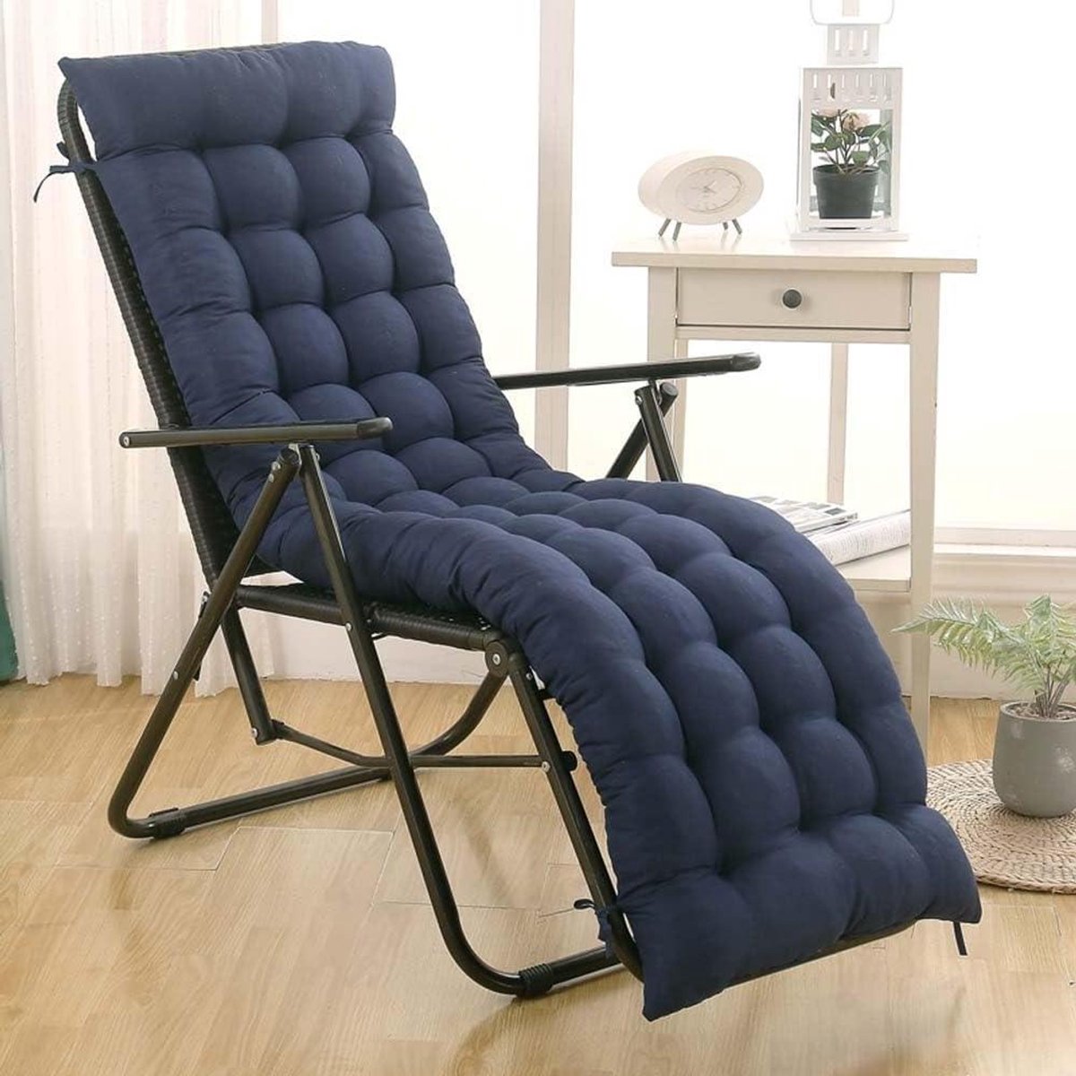 Ligstoel Kussen - Zonnebank Mat - Buiten Ontspannen - Anti-slip band ontwerp - 48x163cm - 7#