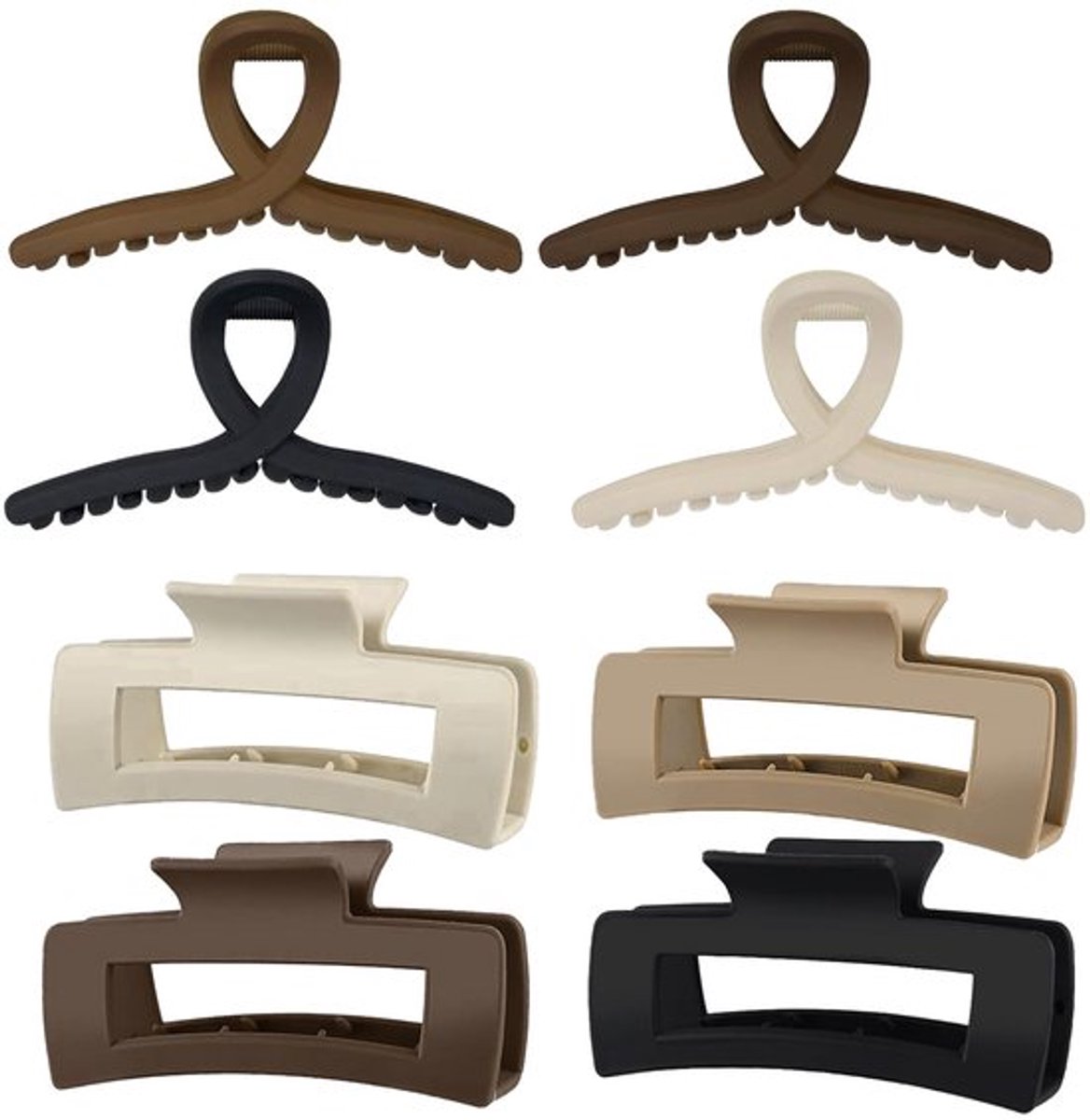 - Grote Haarclips - Niet-slip Haaraccessoires - 8-delige set - Haaraccessoires voor Dames - Ideaal voor dagelijks gebruik - Geschikt voor M...