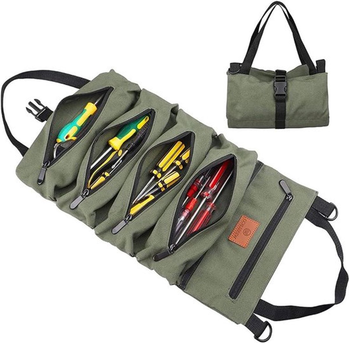 Roll-Up Tas voor Multi-Tool, Moersleutel Opbergtas, Canvas Gereedschapstas