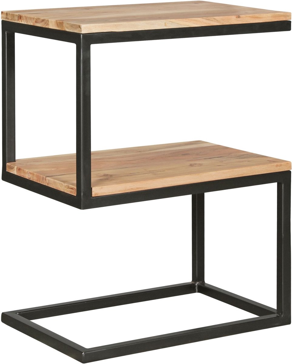 Bijzettafel S-vorm massief hout acacia woonkamertafel bijzettafel