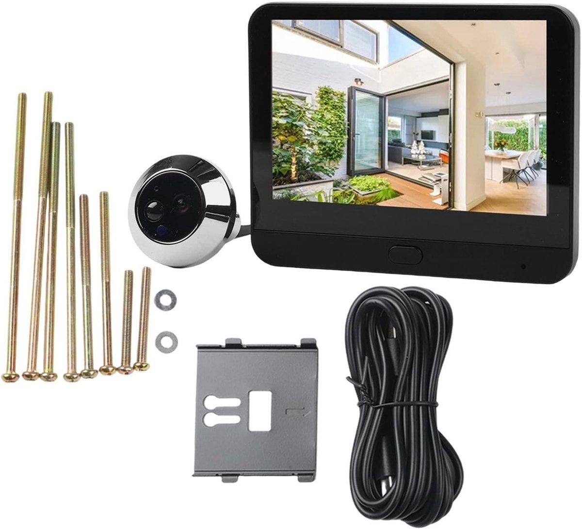 Deurbel Camera - Kijkgaatje Camera - Huis Beveiligen - Real-time Meldingen - 1080P - Zwart