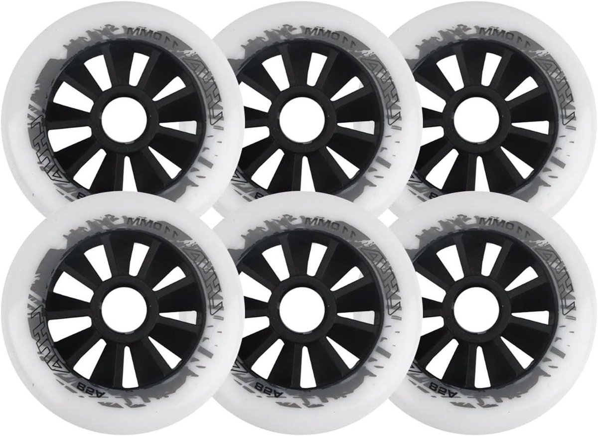 Inline Skate Wielen Rolschaatswielen Vervanging Skeeleren Binnen Buiten Hoge Snelheid Grip 90mm 6 Stuks