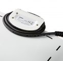 Appareil à croque-monsieur DOMO blanc avec cordon noir et marquage CE. Type de câble : 3G0.75mm².
