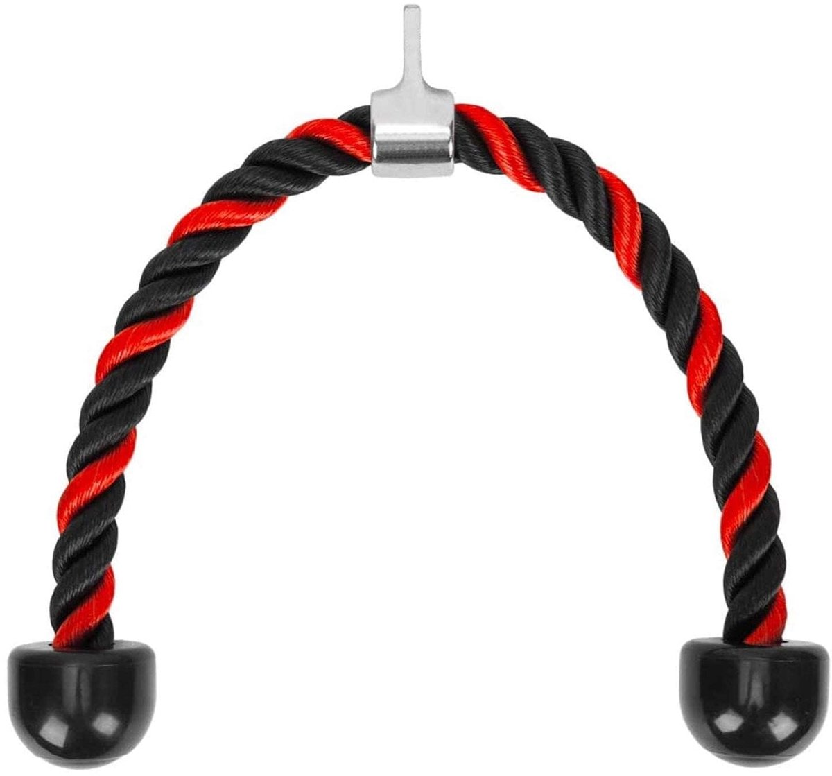 Dailygoods - Nylon tricepstouw - Krachtstation - Antislipgreep - Rood, Blauw, Zwart - Fitnessaccessoires - Tricepstouw voor optimale training - 90 cm